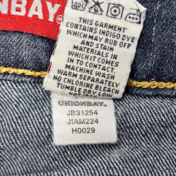 Union Bay Distressed Denim Capri Jeans Juniors Size 9 Y2K Grunge‎ Embroidered - Picture 6 of 9